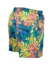 Short Estampado Tactel Elastano Extra Grande Plus Size flor Turquesa